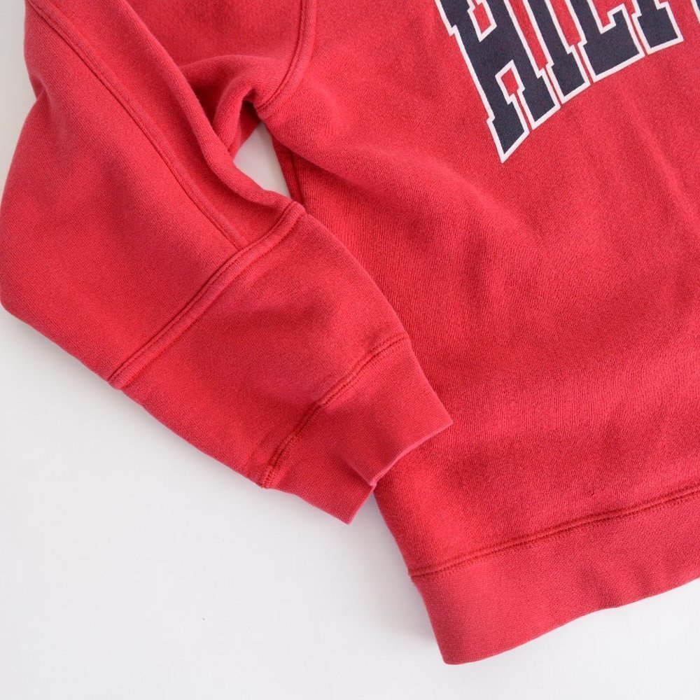 Vintage  90's Y2K Tommy Hilfiger Red Crewneck Sweater Size Large - Picture 9 of 13